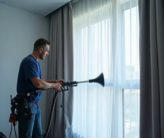 Professional residential curtain cleaning process equipment Matty Curtain Cleaning kholo