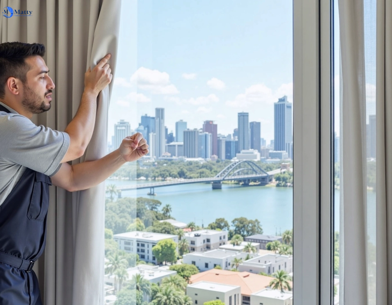 Professional curtain steam cleaning service kholo QLD by Matty Curtain Cleaning